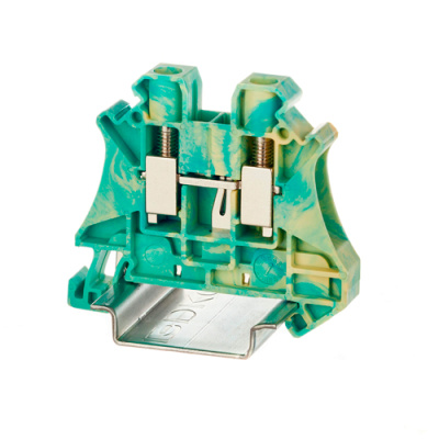 Клемма заземления, винтовой зажим, 2 точки подключения, 6 кв.мм DKC DKC  TUR-6-PE