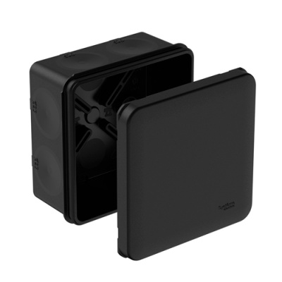 Systeme Electric MultiBox Коробка распределительная с мембранными вводами IP66 85х85х42 Черная (со стикером) под пистолет Systeme Electric MultiBox IMT352971