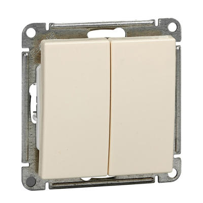 W59 2-клавишный Переключатель, 10АХ, механизм, слоновая кость Schneider Electric Systeme Electric  VS610-256-2-86