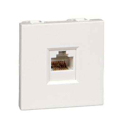 Розетка W45 1XRJ45 CAT.5E формата 45Х22,5 белая RAL 9010 Schneider Electric Systeme Electric Altira RIN-145K5E-BE
