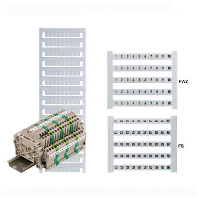 Маркировка для клемм белый Weidmuller DEK 8 FWZ 1-10 Weidmuller  1276960001