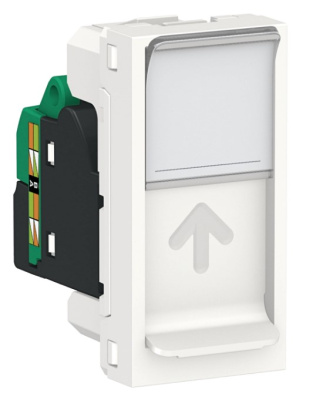 Розетка компьютерная RJ45 одиночная кат. 5е STP 1 модуль Schneider Electric Unica New Modular Белый Schneider Electric Unica New Modular NU341218