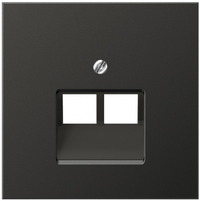 Накладка 2-ой наклонной телефонной/комп розетки Jung Антрацит Jung LS серия AL2969-2UAAN