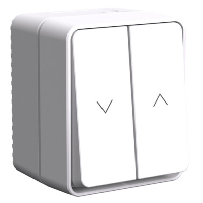 SE AtlasDesign Выключатель 2-клавишный для жалюзи Белый PROFI IP54 сх.4 Systeme Electric AtlasDesign Profi54 ATN540119