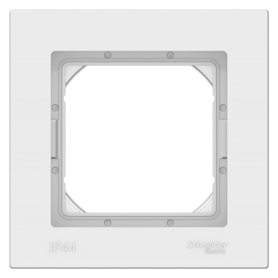Рамка 1-постовая IP44 Schneider Electric AtlasDesign AQUA Белый Systeme Electric AtlasDesign ATN440101