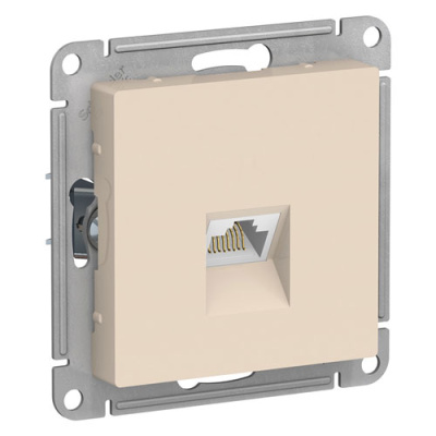 Розетка компьютерная RJ45 кат.6A механизм Schneider Electric AtlasDesign Бежевый Systeme Electric AtlasDesign ATN000286