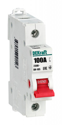 Выключатель-разъединитель 1Р 100А DEKraft ВН105-1P-100A DEKraft ВН-105 17083DEK