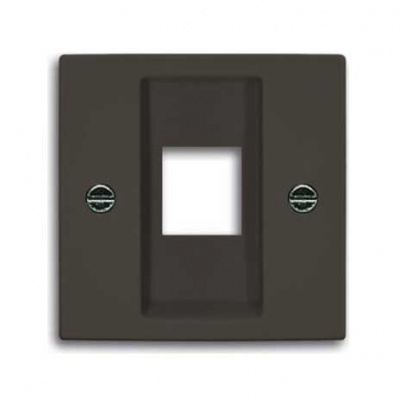 Накладка коммуникационной розетки 0210/11/19 ABB BJB Basic55 château Черный ABB Basic 55 2CKA001753A0214