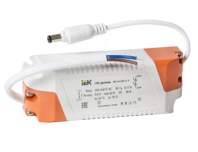 LED-драйвер для LED светильников 36Вт IEK IEK  LDVO0-36-0-E-K01