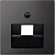 Накладка розетки UAE RJ45 наклонной 1 пост Merten System M Антрацит