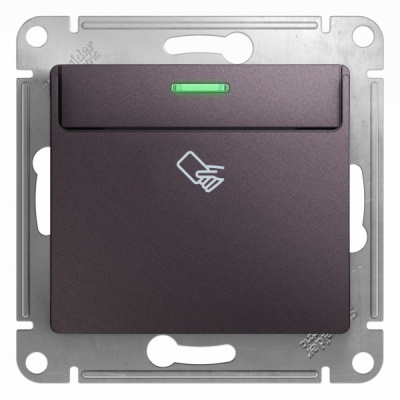 Выключатель карточный (схема 6) 10AX механизм Systeme Electric Glossa Сиреневый туман Systeme Electric Glossa GSL001469