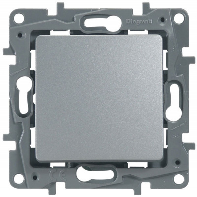 Переключатель 1-клавишный 10A, автомат.зажим Legrand Etika Алюминий Legrand Etika 672411