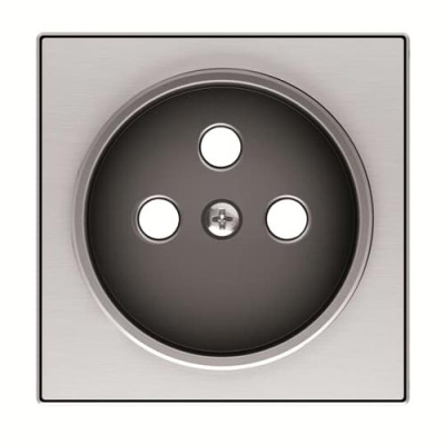 Накладка розетки 8187,нерж.сталь ABB Sky 8587 AI ABB  2CLA858700A1401