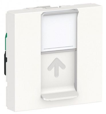 Розетка компьютерная RJ45 одиночная кат. 5е UTP 2 модуля Schneider Electric Unica New Modular Белый Schneider Electric Unica New Modular NU341118