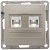 Розетка компьютерная 2-ая RJ45 кат.5e Wessen 59 Шампань