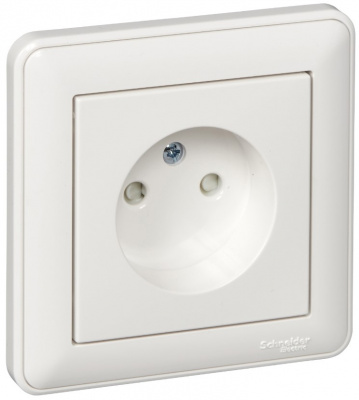 Розетка без заземления в сборе с рамкой Wessen 59 Белый Wessen Wessen 59 RS16-151-18