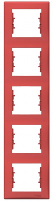 Рамка 5-постовая вертикальная Schneider Electric Sedna Красный Schneider Electric Sedna SDN5801541