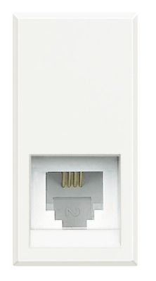 Розетка телефонная RJ12 кат.3 K10 2 мод Bticino Axolute Белый Bticino Axolute HD4258C12D
