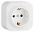 Розетка с заземлением с защитными шторками IP20 Legrand Quteo Белый