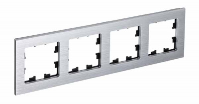Рамка 4-постовая металл Schneider Electric AtlasDesign Nature Серебро Systeme Electric AtlasDesign Nature ATN312104