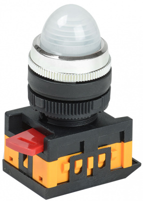 Лампа AL-22 сигнальная d22мм белый неон/240В цилиндр IEK IEK  BLS20-AL-K01