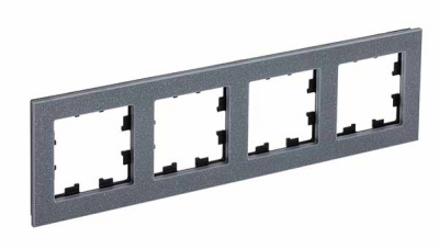 Рамка 4-постовая мрамор Schneider Electric AtlasDesign Nature Айс Грей Systeme Electric AtlasDesign Nature ATN343204