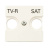 Накладка TV-FM-SAT розетки 2 мод ABB NIE Zenit Шампань N2250.1 CV ABB Zenit 2CLA225010N1901