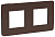 Рамка 2-постовая Schneider Electric Unica New Studio Color Шоколад/Антрацит