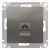 Розетка телефонная RJ11 механизм Schneider Electric AtlasDesign Сталь Systeme Electric AtlasDesign ATN000981