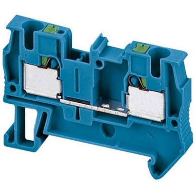 Клеммник втыч. проходной, 2 точки подключения, 4мм,синий Schneider Electric Schneider Electric  NSYTRP42BL