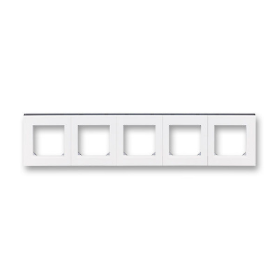 Рамка 5 постов белый / дымчатый чёрный ABB Levit ABB Levit 2CHH015050A6062
