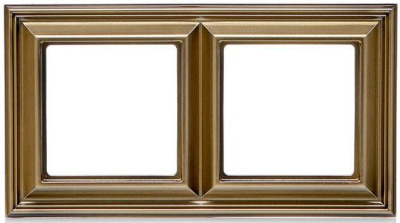 Рамка 2-постовая Jung Eco Profi DECO Античная латунь Jung Eco Profi DECO EPD482AT