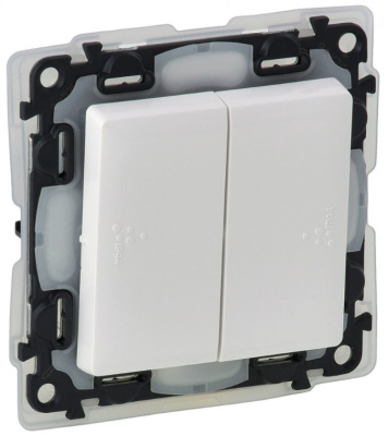 Выключатель 2-клавишный 10A IP44 Legrand Valena Life Белый Legrand Valena Life 752155