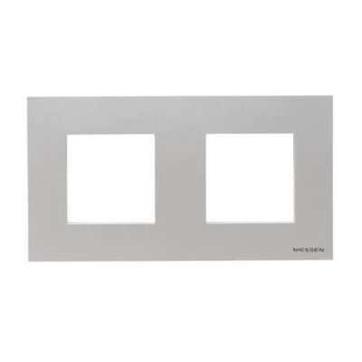 Рамка 2-постовая 2+2 мод ABB NIE Zenit Серебряный N2272 PL ABB Zenit 2CLA227200N1301