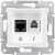 Розетка телефонная RJ11 + компьютерная RJ45 кат.5е UTP Schneider Electric Sedna Белый