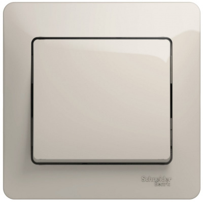 Выключатель 1-клавишный (схема 1) 10AX в сборе Systeme Electric Glossa Молочный Systeme Electric Glossa GSL000912