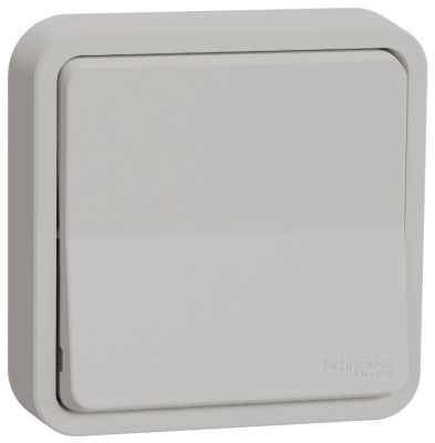 Переключатель 1-клавишный на 2 направления с распорными лапками скрытой установки IP55 Schneider Electric Mureva Styl Белый Schneider Electric Mureva Styl MUR39721