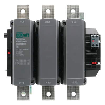 DEKraft КМ-102 Контактор 800А 380В_АС АС3_ АС4 1НО+1НЗ DEKraft КМ-102 21959DEK