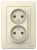 Розетка двойная без заземления без шторок скрытой установки 16A 250В Systeme Electric Blanca Молочный Systeme Electric Blanca BLNRS000022