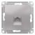Розетка компьютерная RJ45 механизм Schneider Electric AtlasDesign Алюминий Systeme Electric AtlasDesign ATN000383