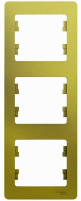 Рамка 3-постовая вертикальная Systeme Electric Glossa Фисташковый Systeme Electric Glossa GSL001007