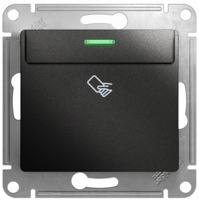 Выключатель карточный (схема 6) механизм Systeme Electric Glossa Антрацит Systeme Electric Glossa GSL000769