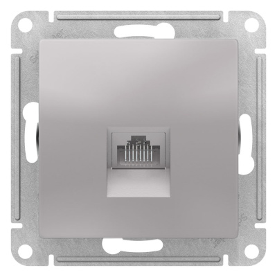 Розетка компьютерная RJ45 механизм Schneider Electric AtlasDesign Алюминий Systeme Electric AtlasDesign ATN000383