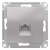 Розетка компьютерная RJ45 механизм Schneider Electric AtlasDesign Алюминий Systeme Electric AtlasDesign ATN000383