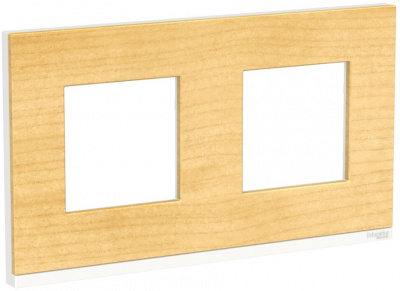 Рамка 2-постовая горизонтальная Schneider Electric Unica New Pure Клен/Белый Schneider Electric Unica New Pure NU600483