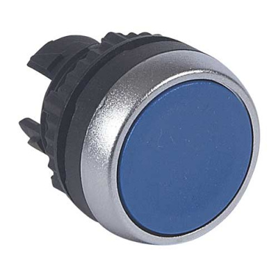 Кнопка с пружинным возвратом ∅ 22,3 - Osmoz - для комплектации - потайная головка - без подсветки - синий Legrand  Legrand  023803