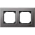 Рамка 2-постовая Merten M-Elegance металл Серый родий Merten M-Elegance MTN403214