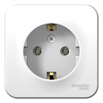 Розетка с заземлением без шторок накладного монтажа с изолирующей пластиной 16A 250В Systeme Electric Blanca Белый Systeme Electric Blanca BLNRA010111