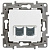 Двойная розетка RJ 45 категория 5е UTP Legrand Etika Белый