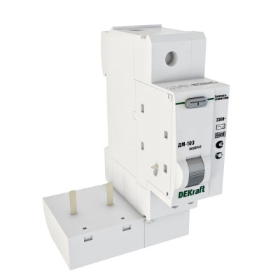 Дифференциальный модуль 2P 32A (D) 6kA тип AC 30mA DEKraft ДМ-103 DEKraft ДМ-103 16134DEK